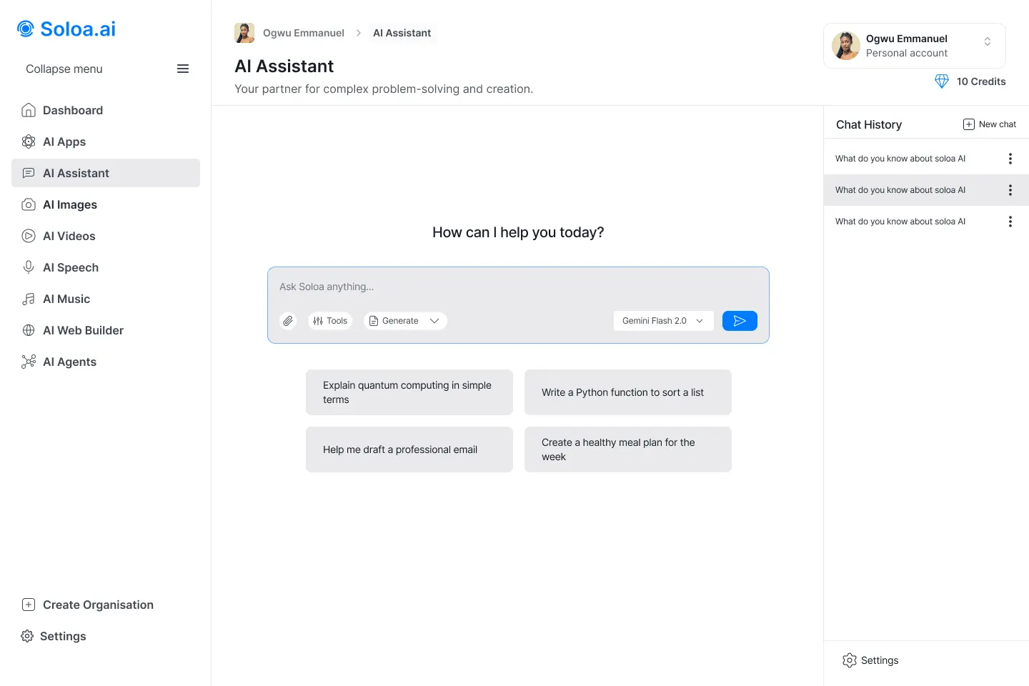Intelligent AI Assistant - Chat with AI, conduct research, and get intelligent assistance